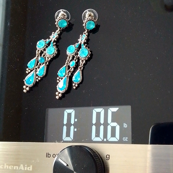 Turquoise Chandelier Earrings - Picture 7 of 9